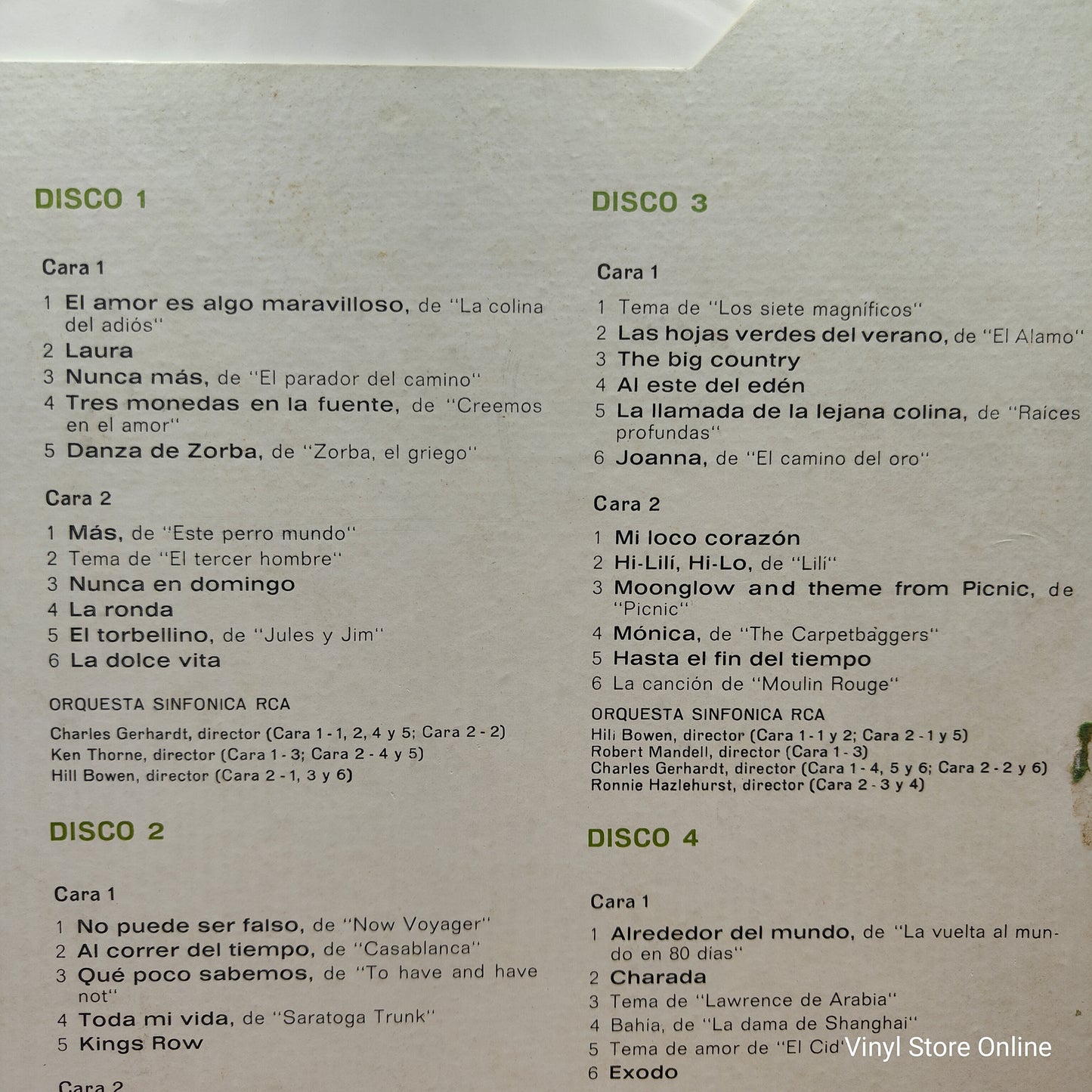 RCA Victor Symphony Orchestra ‎– Música de Grandes Películas