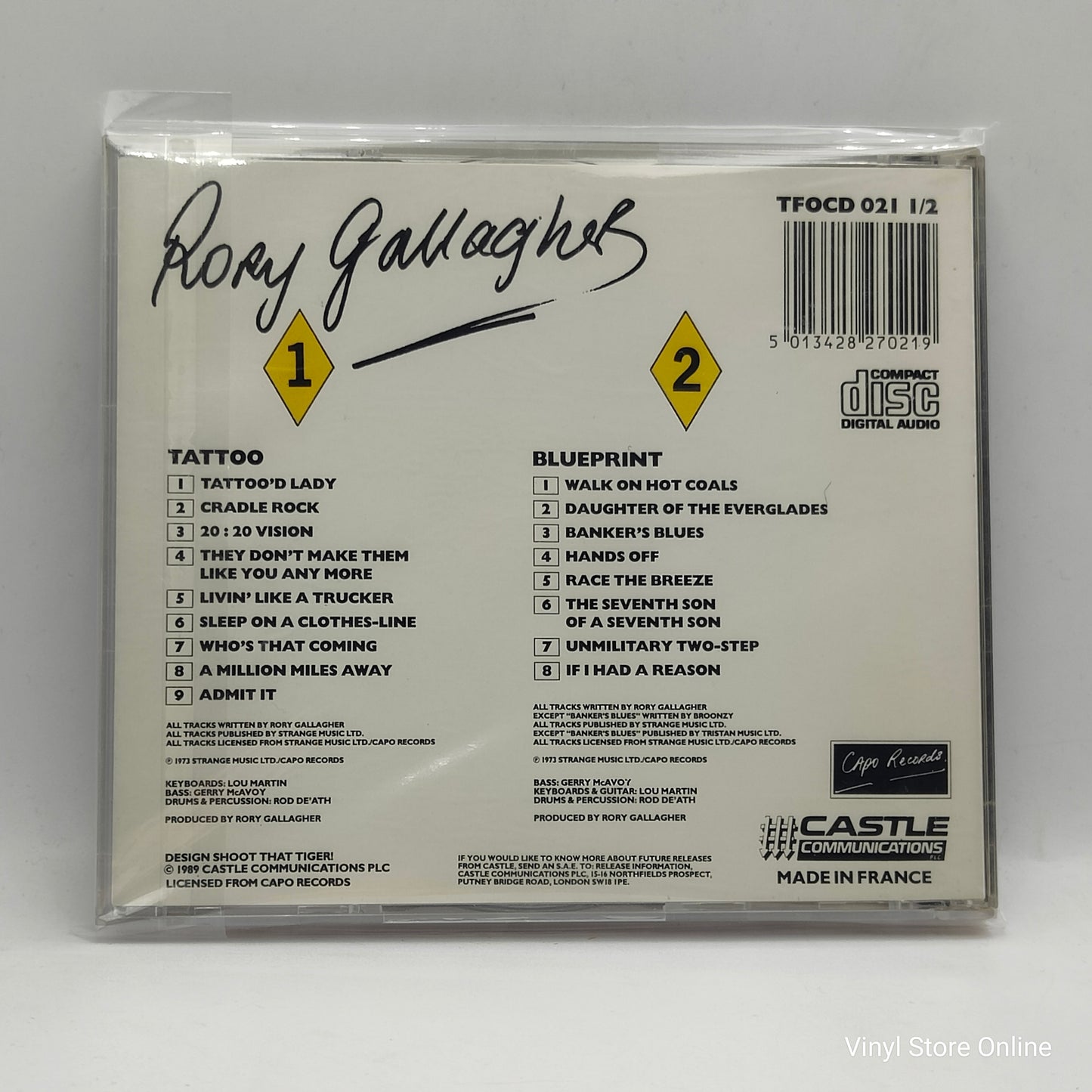 Rory Gallagher ‎– Tattoo / Blueprint