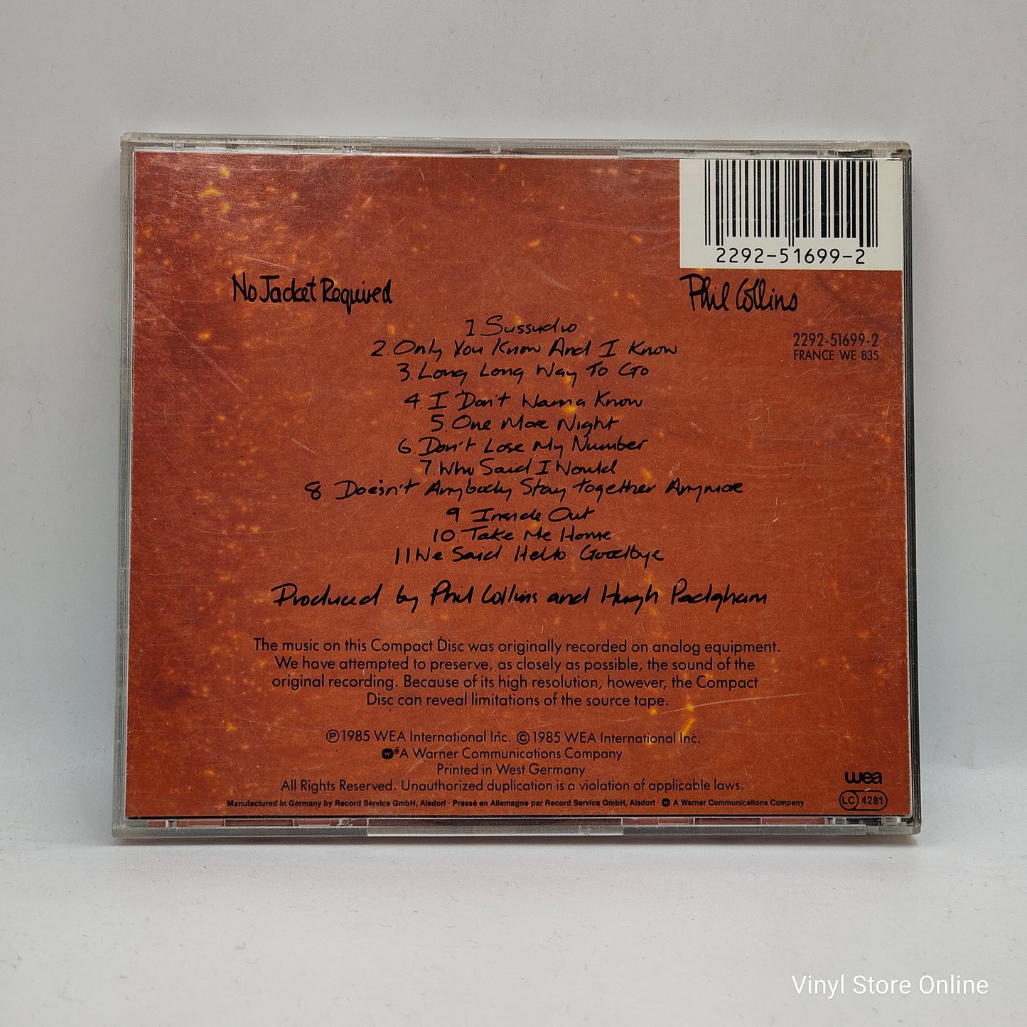 Phil Collins ‎– No Jacket Required