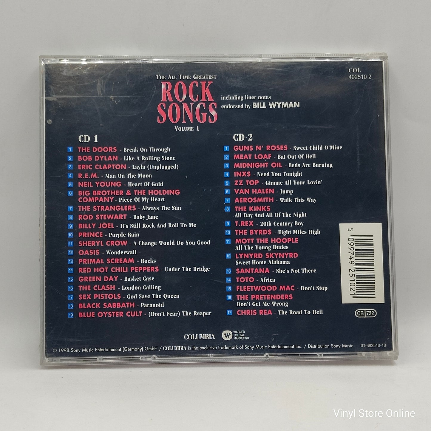 Various ‎– The All Time Greatest Rock Songs Volume 1