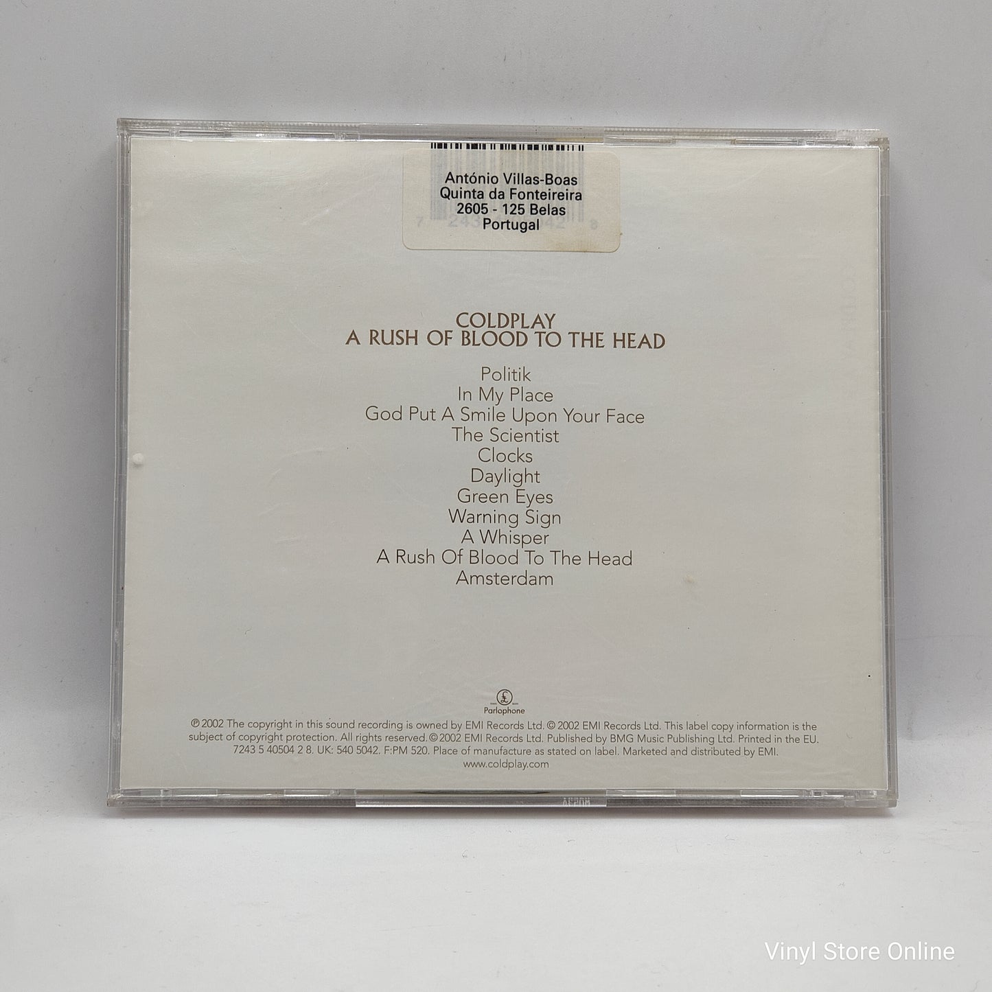 Coldplay ‎– A Rush Of Blood To The Head