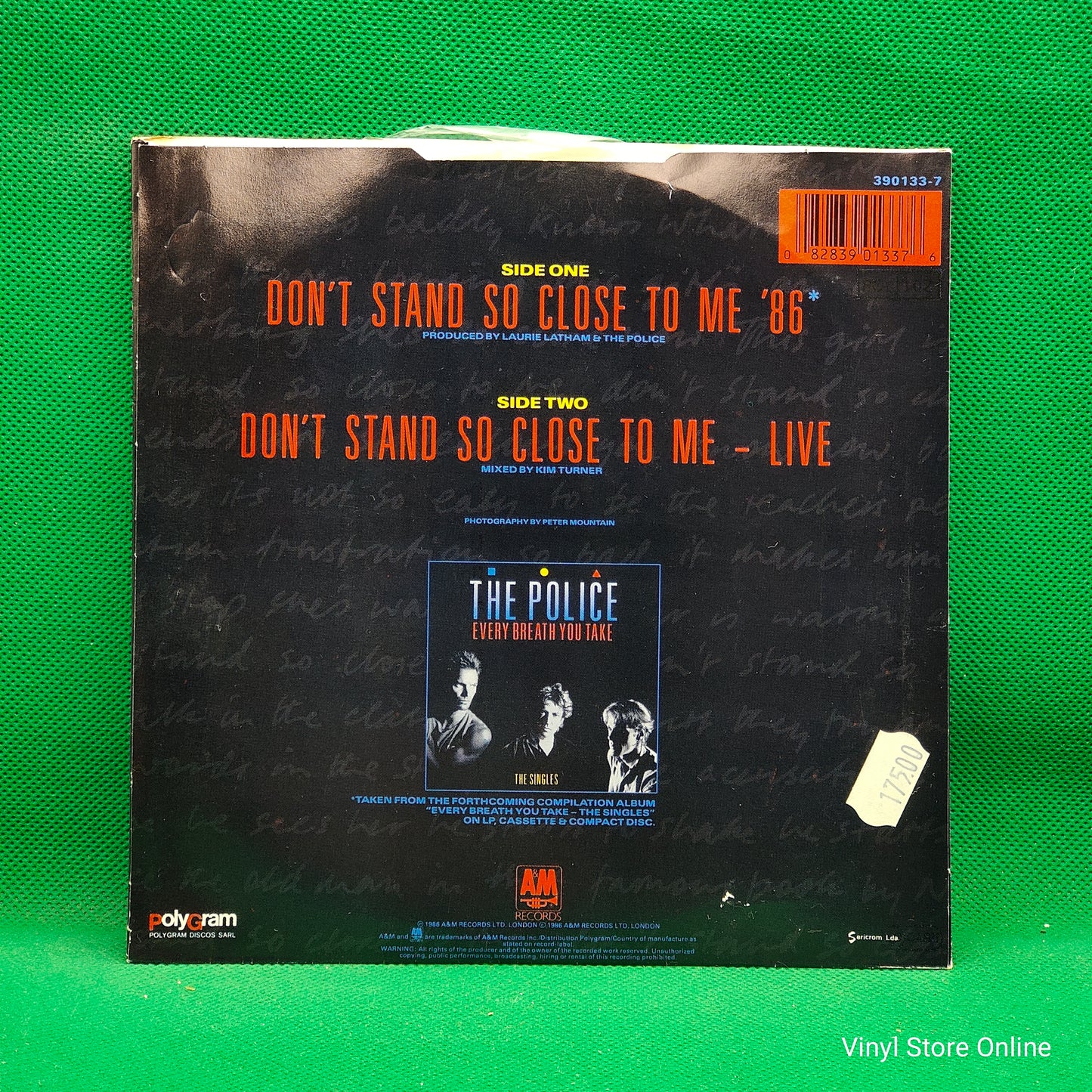 The Police ‎– Don't Stand So Close To Me '86