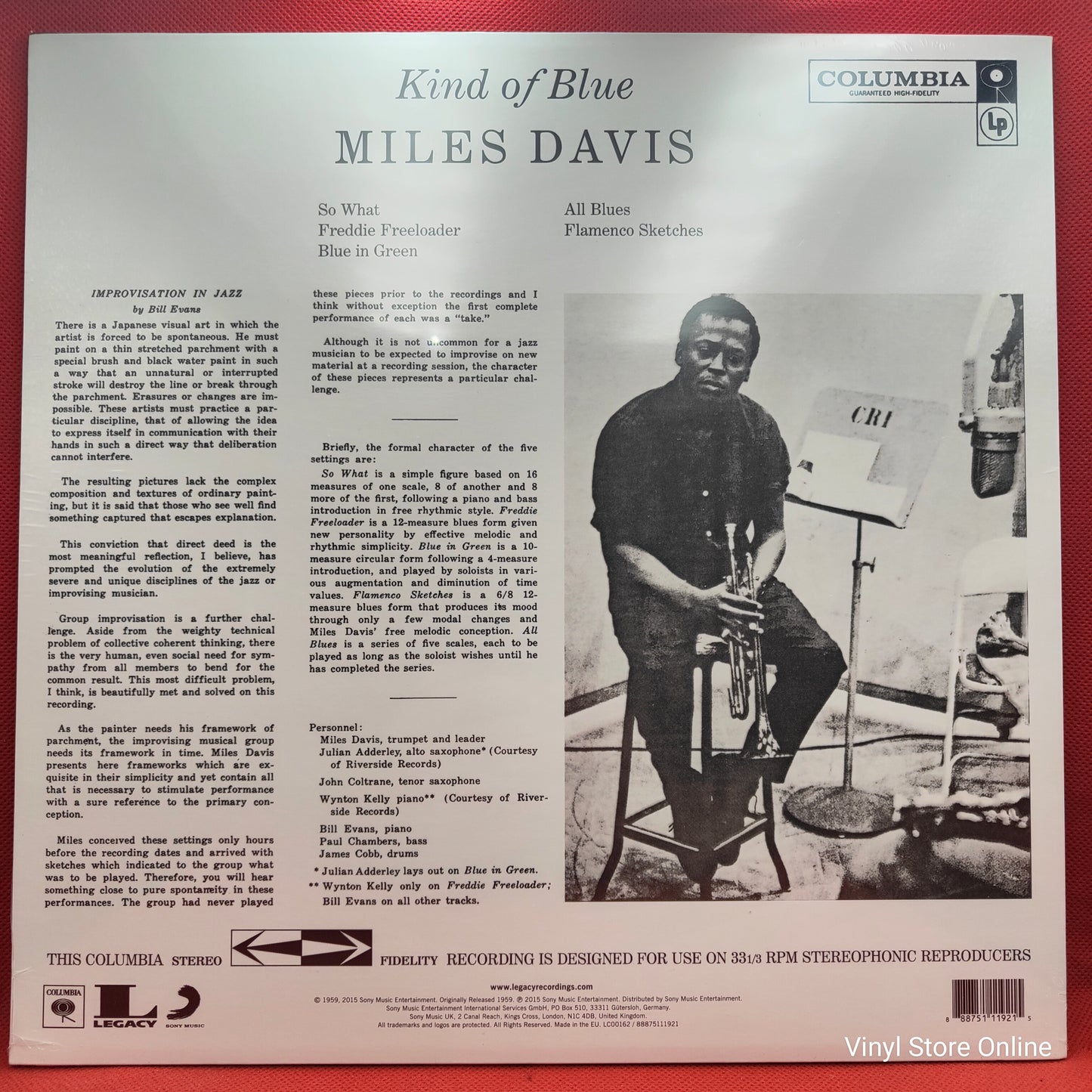 Miles Davis ‎– Kind Of Blue