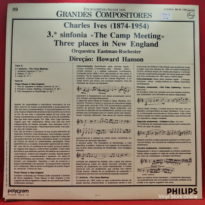 Charles Ives - Orquestra Eastman Rochester ‎– 3.ª Sinfonia «The Camp Meeting» / Three Places In New England