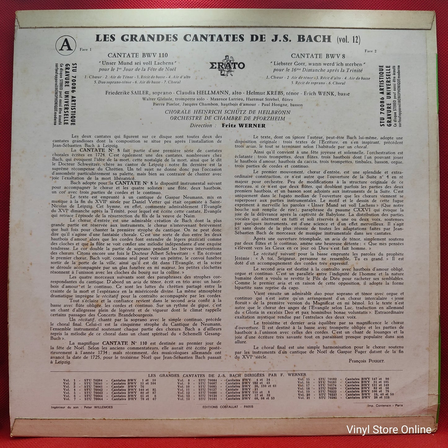 J.S. Bach - Chorale Heinrich Schütz De Heilbronn, Orchestre De Chambre De Pforzheim -  Les Grandes Cantates De J.S. Bach (Vol.12)