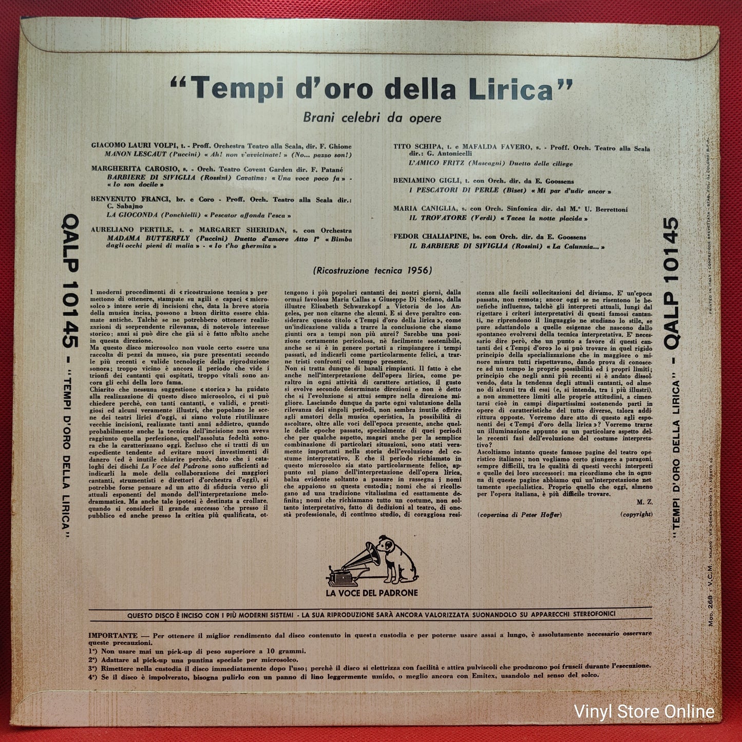 V]arios - Tempi D'oro Della Lirica