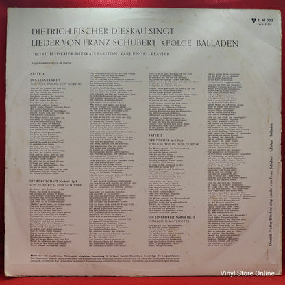 Dietrich Fischer-Dieskau, Karl Engel ‎– Dietrich Fischer-Dieskau Singt Lieder Von Franz Schubert