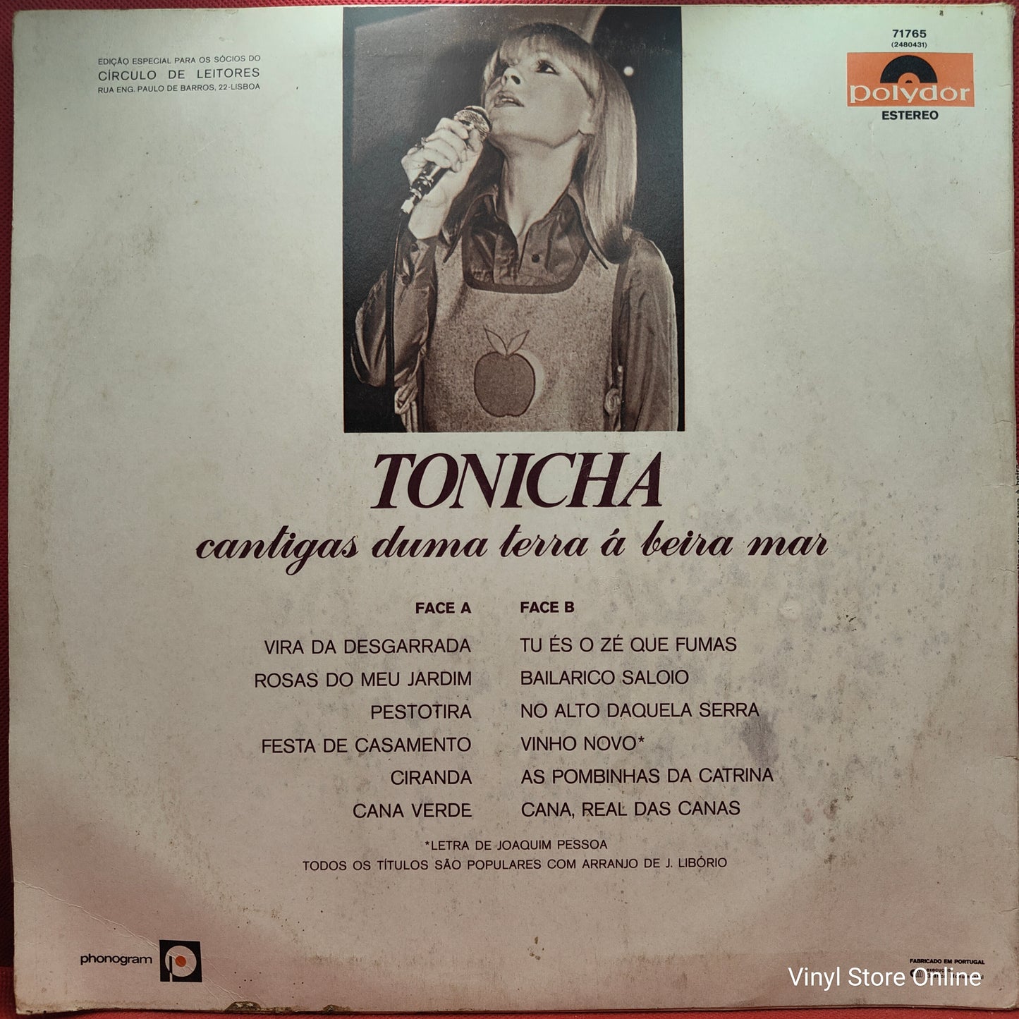 Tonicha ‎– Cantigas Duma Terra À Beira Mar