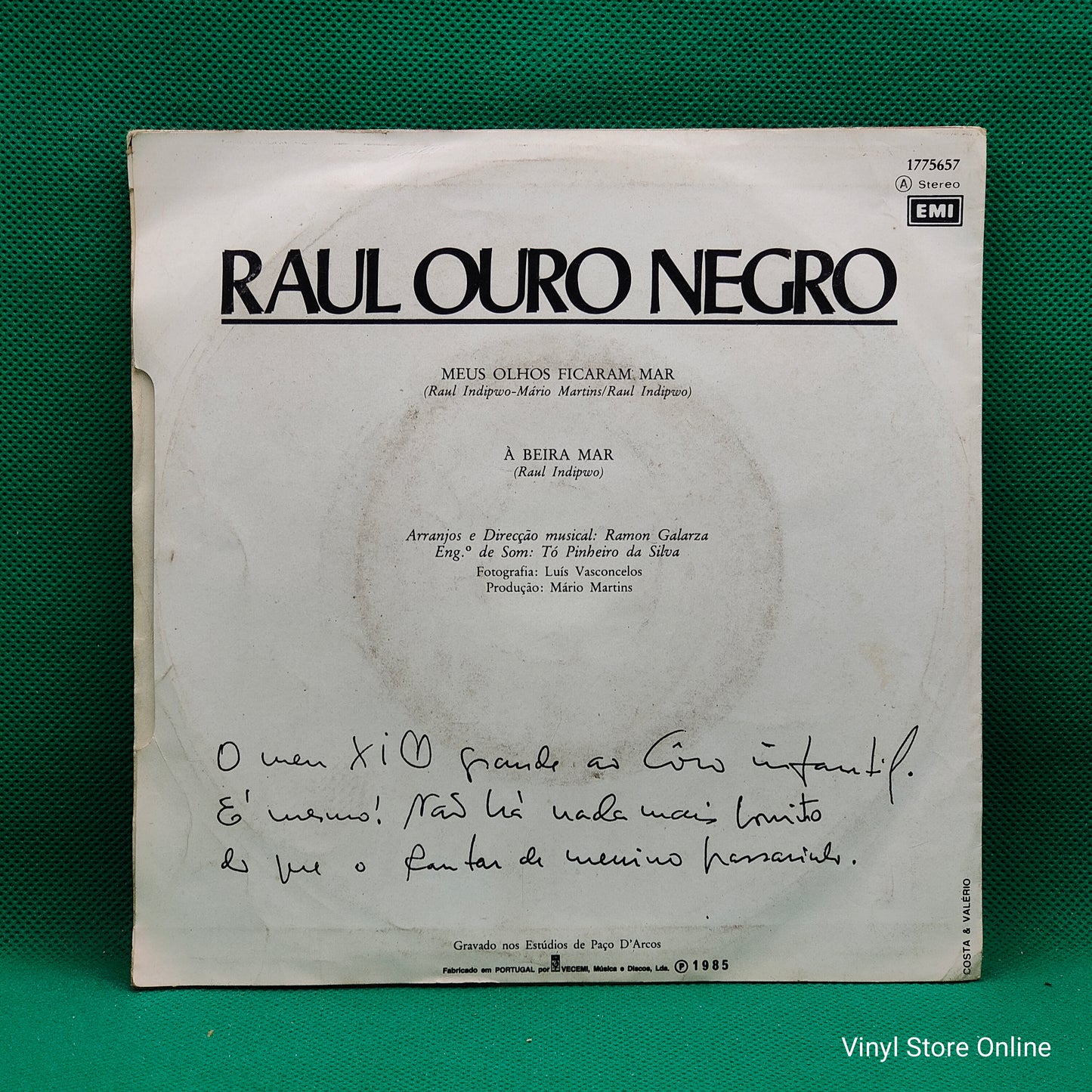 Raul Ouro Negro ‎– Meus Olhos Ficaram Mar