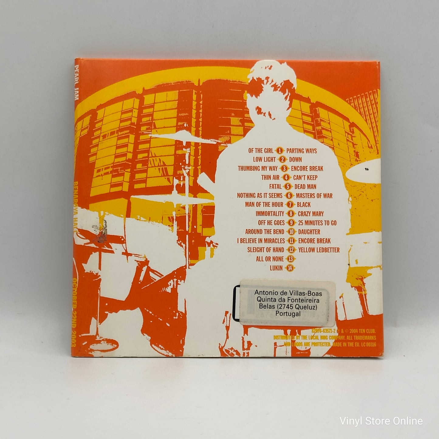 Pearl Jam ‎– Benaroya Hall October 22nd 2003