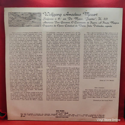 Mozart*, Felix Prohaska, Vienna State Opera Orchestra* ‎– Symphony No. 41 In C Major "Jupiter" And Overtures To The Marriage Of Figaro, Don Giovanni, The Magic Flute