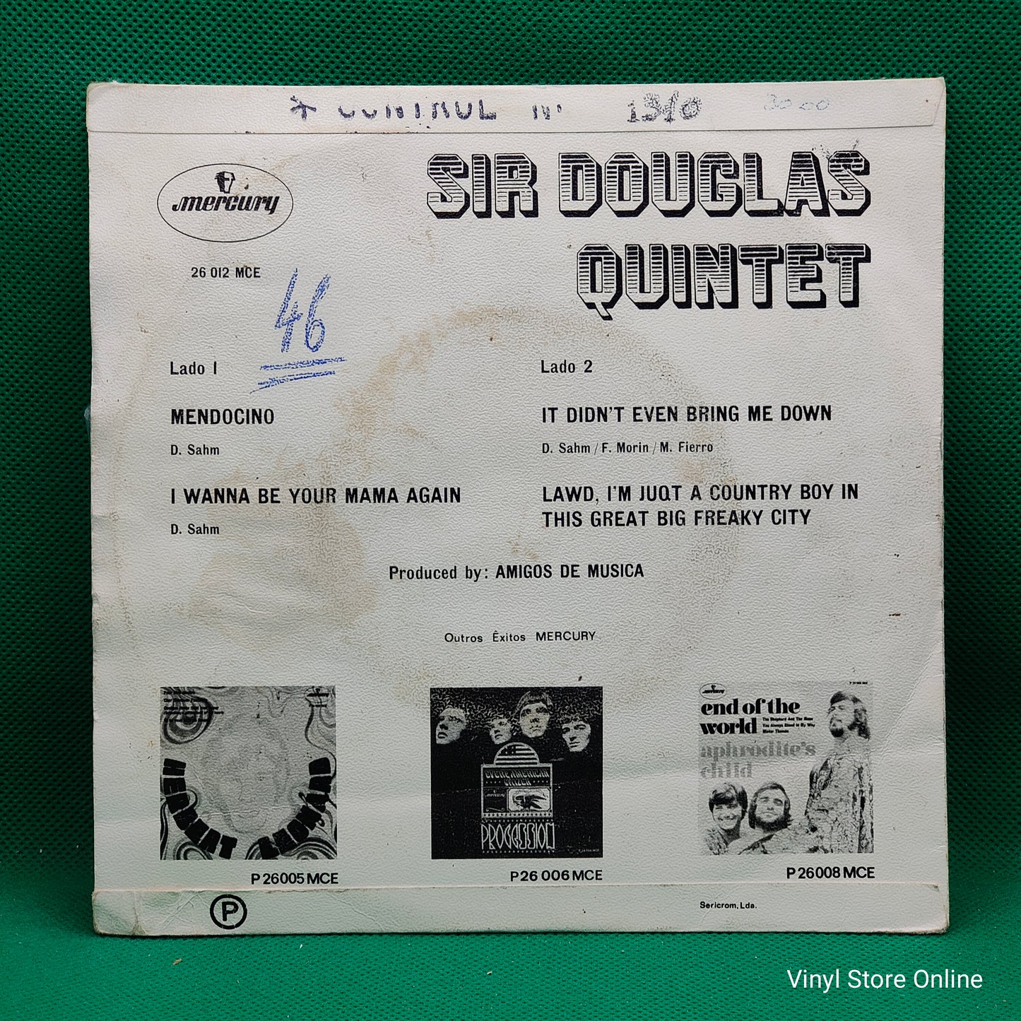 Sir Douglas Quintet ‎– Mendocino