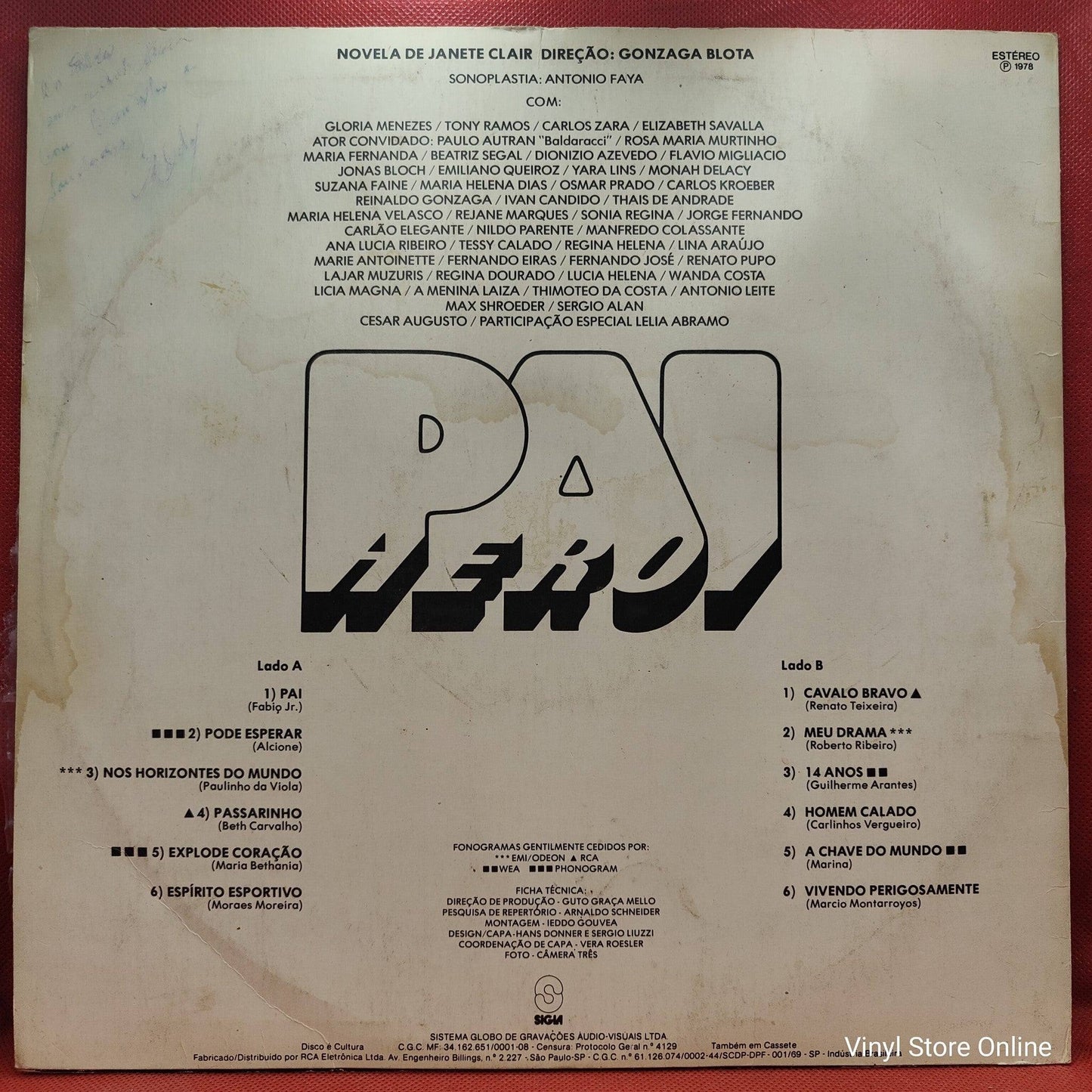 Various ‎– Pai Herói (Trilha Sonora Original Da Novela)