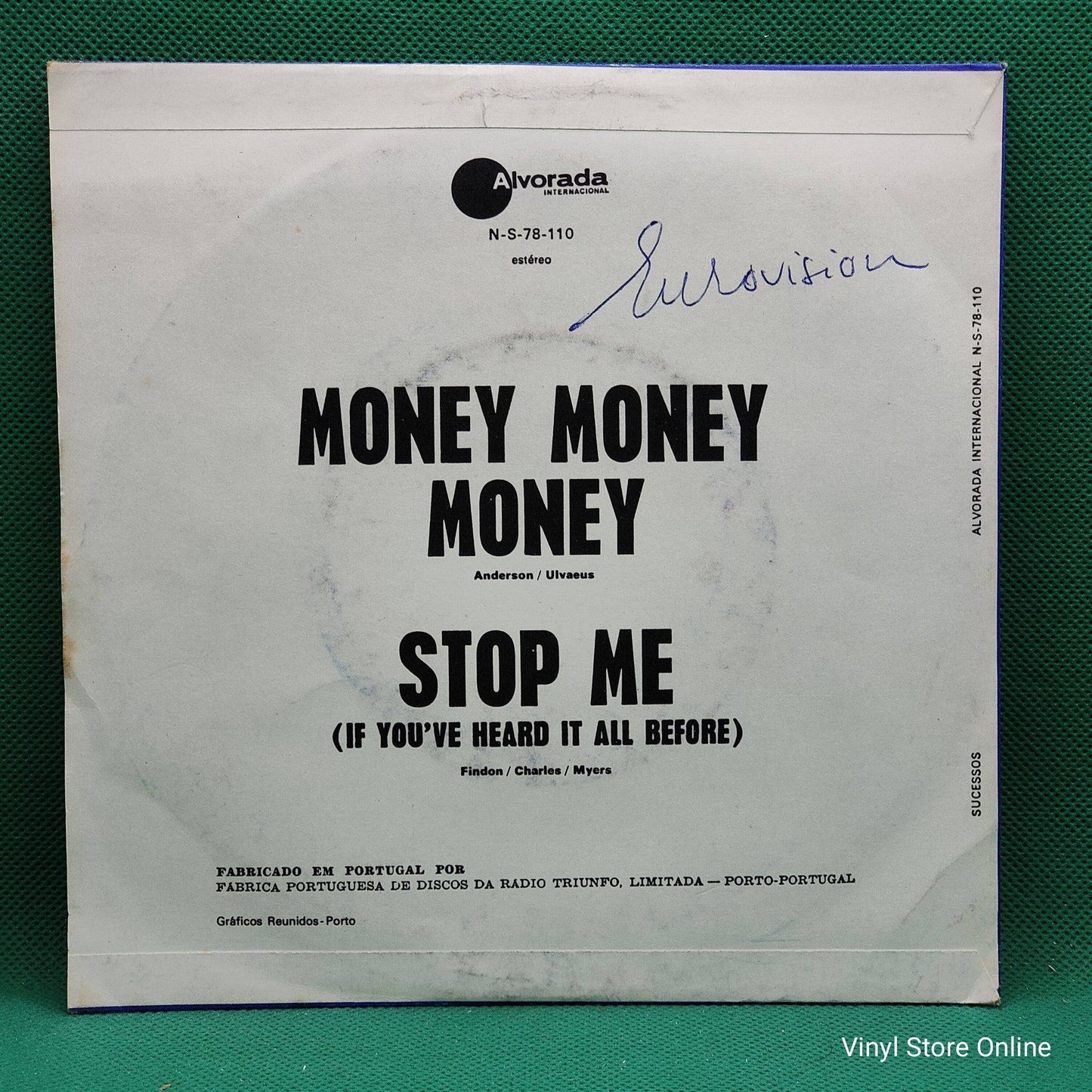 Unknown Artist ‎– Money Money Money / Stop Me