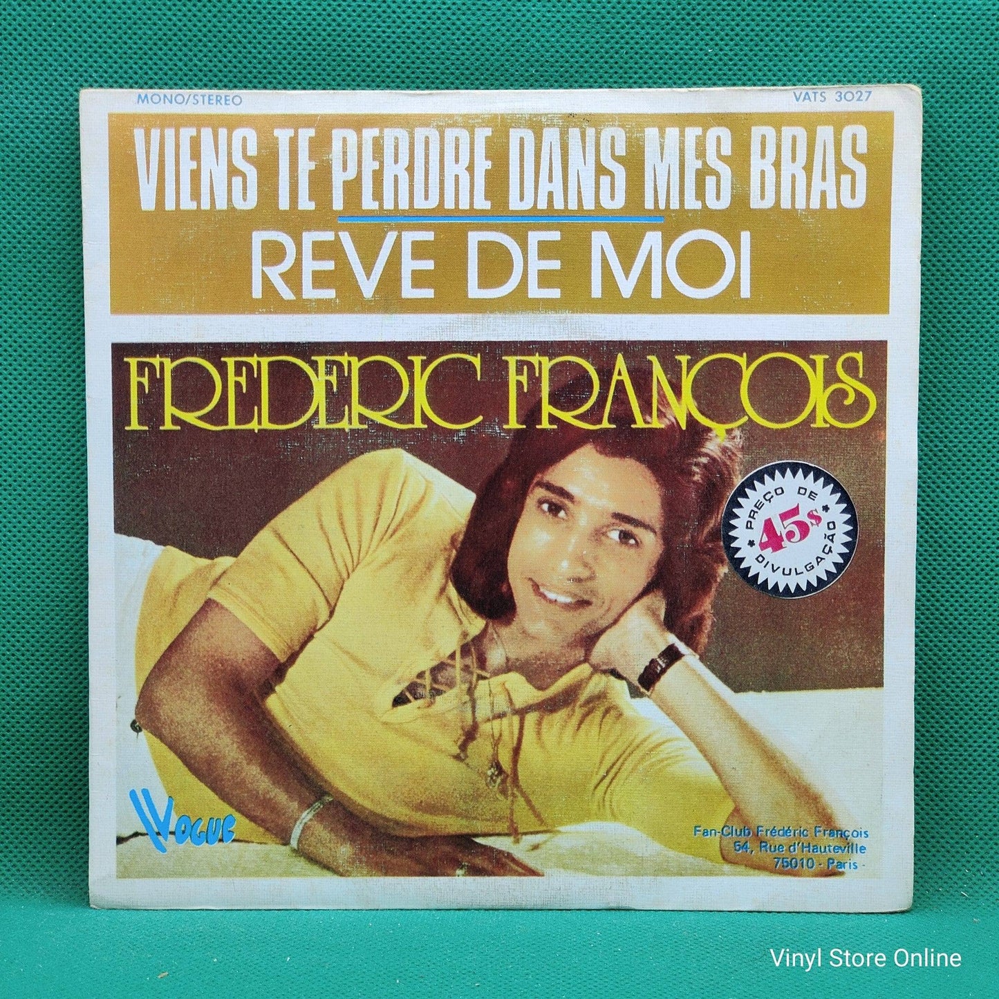 Frédéric François ‎– Viens Te Perdre Dans Mes Bras