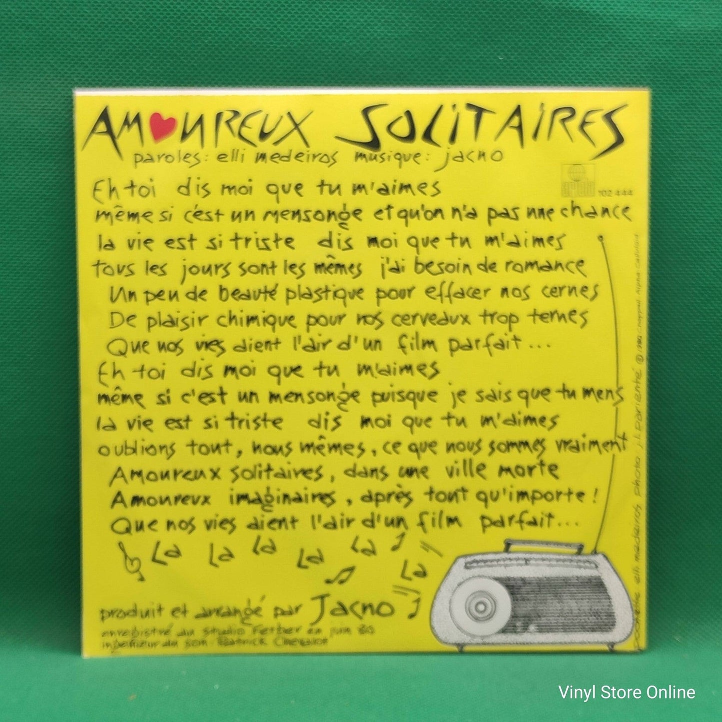 Lio ‎– Amoureux Solitaires (Dis Moi Que Tu M'aimes)