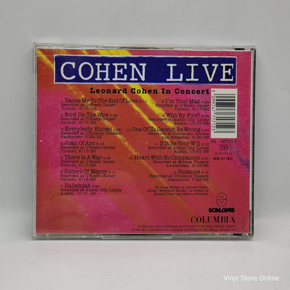 Leonard Cohen ‎– Cohen Live - Leonard Cohen In Concert