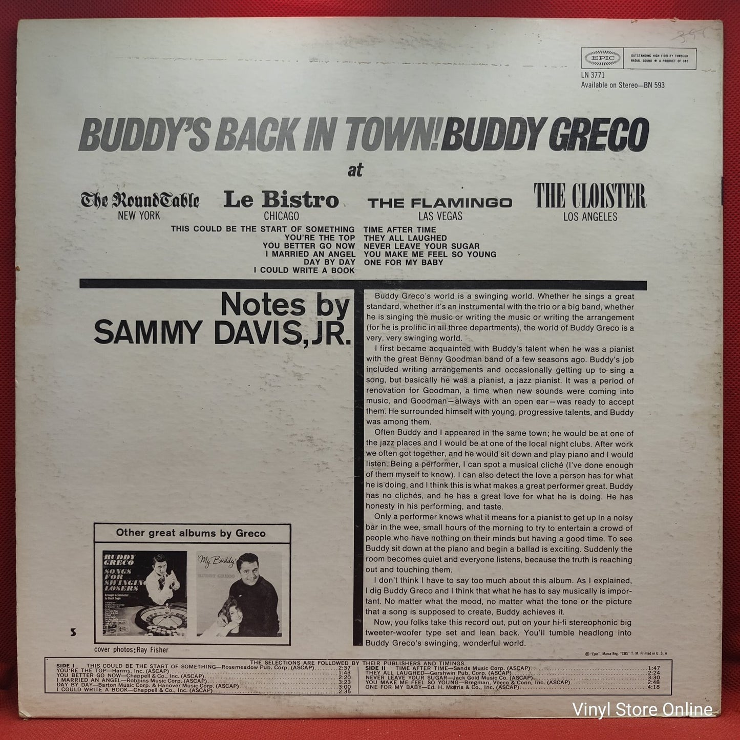 Buddy Greco - Buddy's Back In Town (Mono)