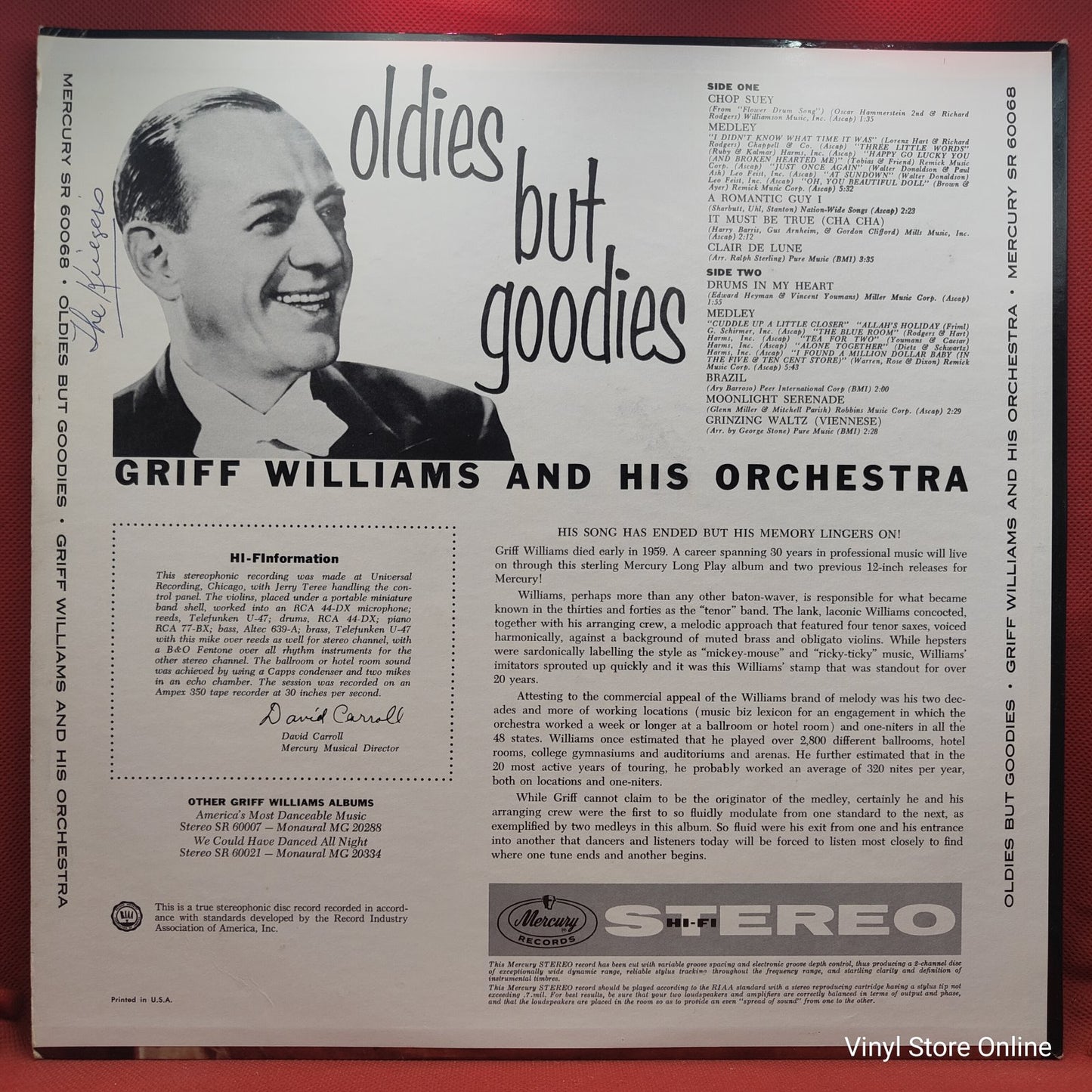 Griff Williams And His Orchestra - Oldies But Goodies