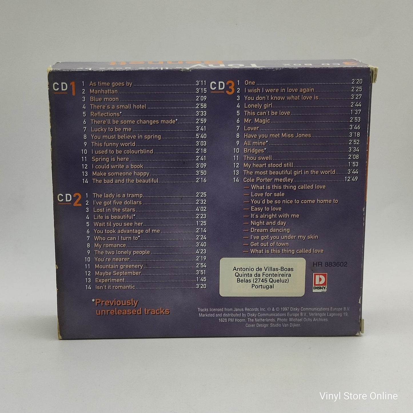 Tony Bennett - As Time Goes By (3xCD, Comp + Box)