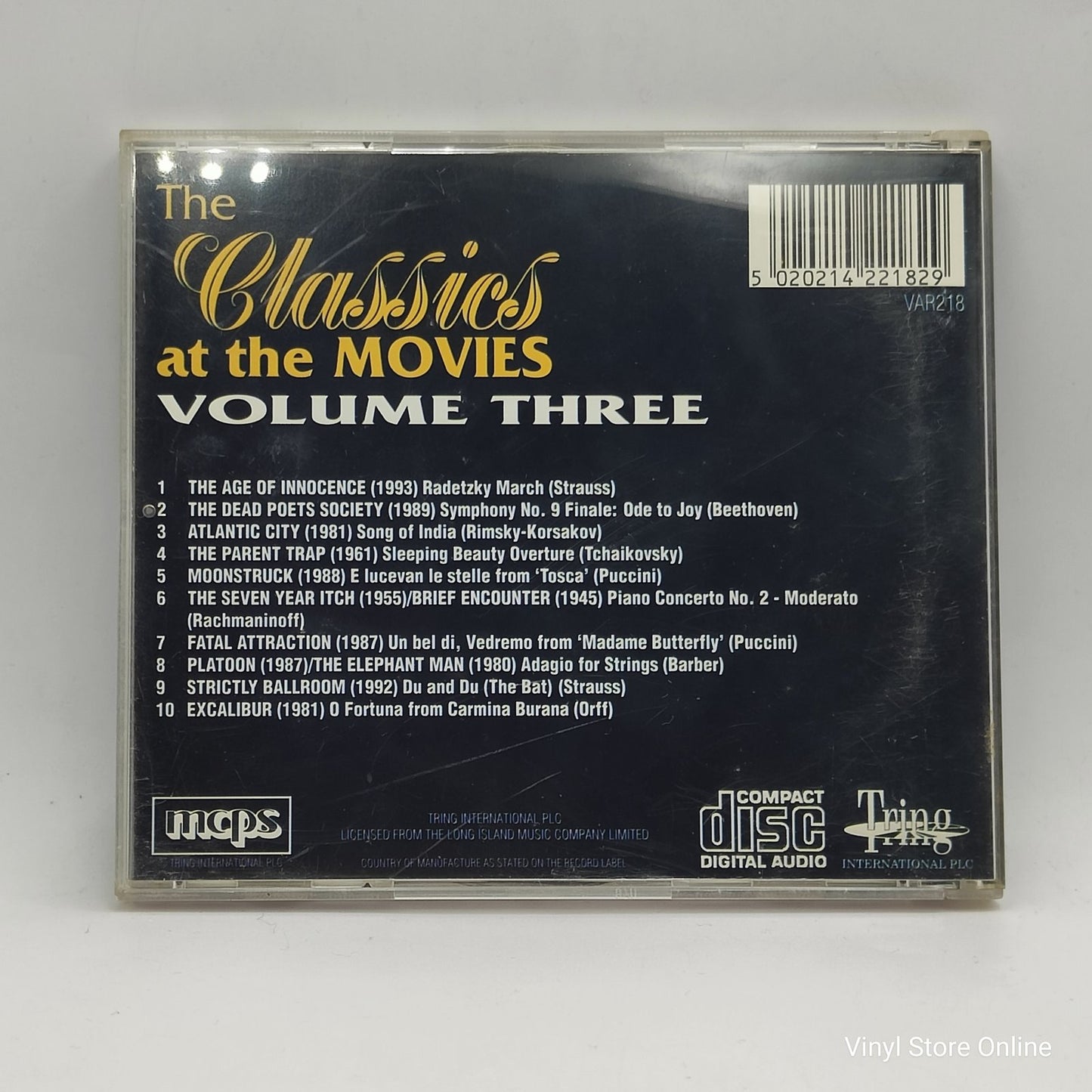 Unknown Artist - The Classics At The Movies - Volume Three (CD, Album, Comp)