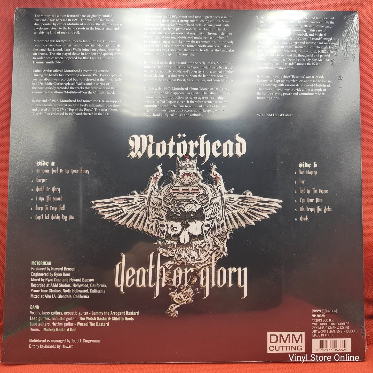 Motörhead - Death Or Glory (LP, Album, RE, DMM)
