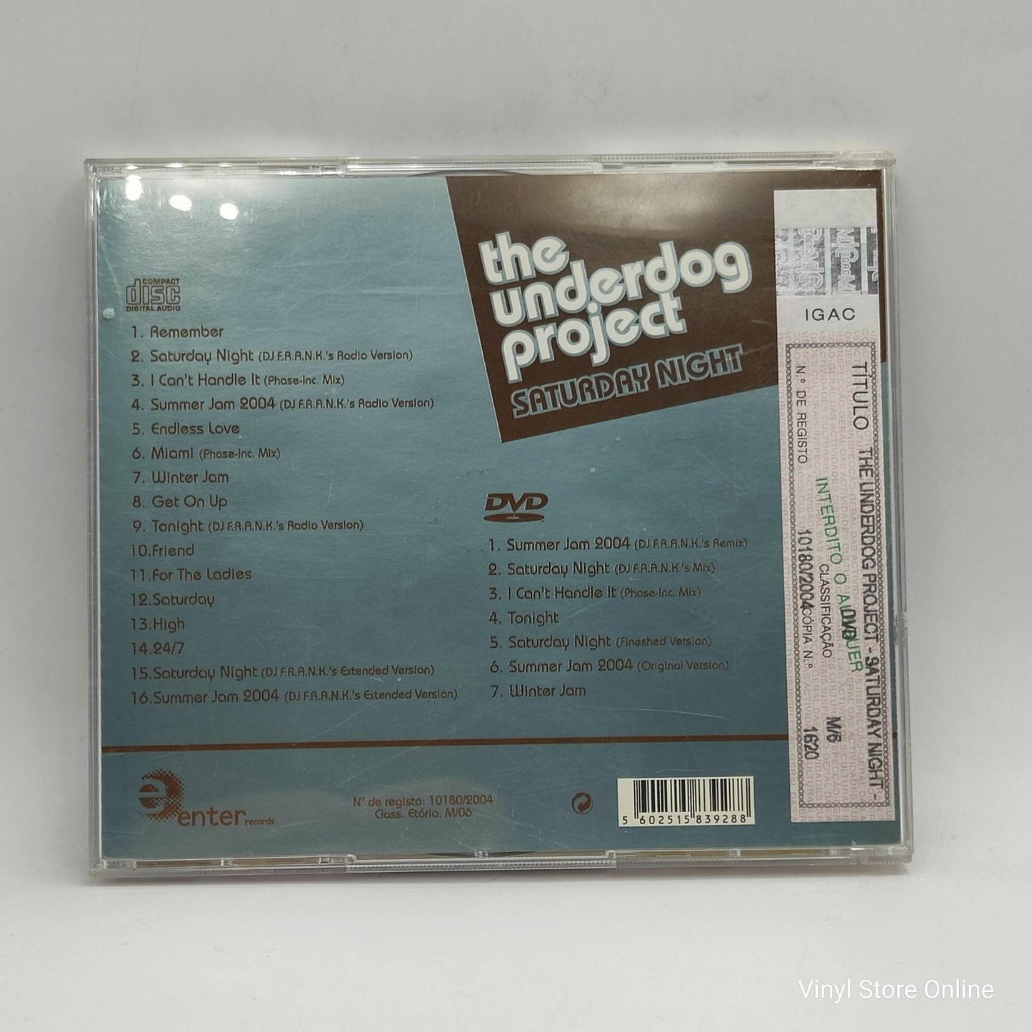 The Underdog Project - Saturday Night - Greatest Hits Vol. 1 (2xCD, + D)