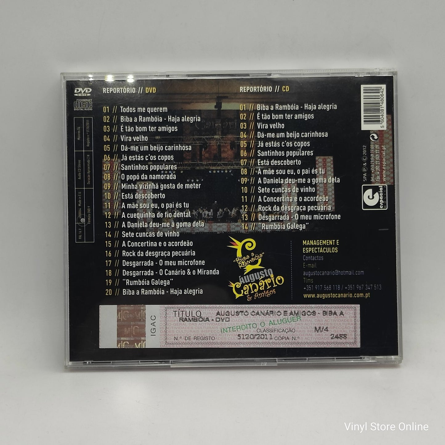 Augusto Canário & Amigos - Biba A Rambóia (DVD-V, Album, PAL, All + CD, Album)