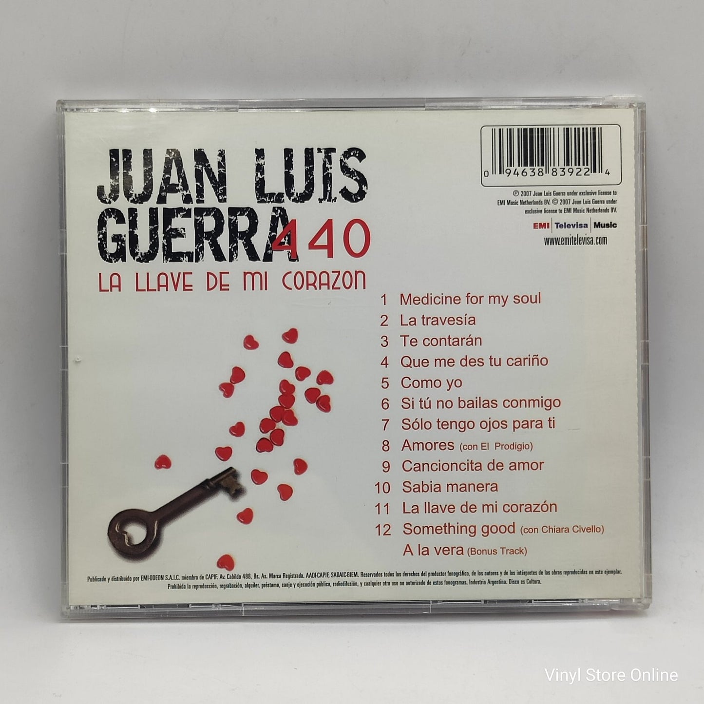 Juan Luis Guerra 4.40 - La Llave De Mi Corazón (CD, Album)