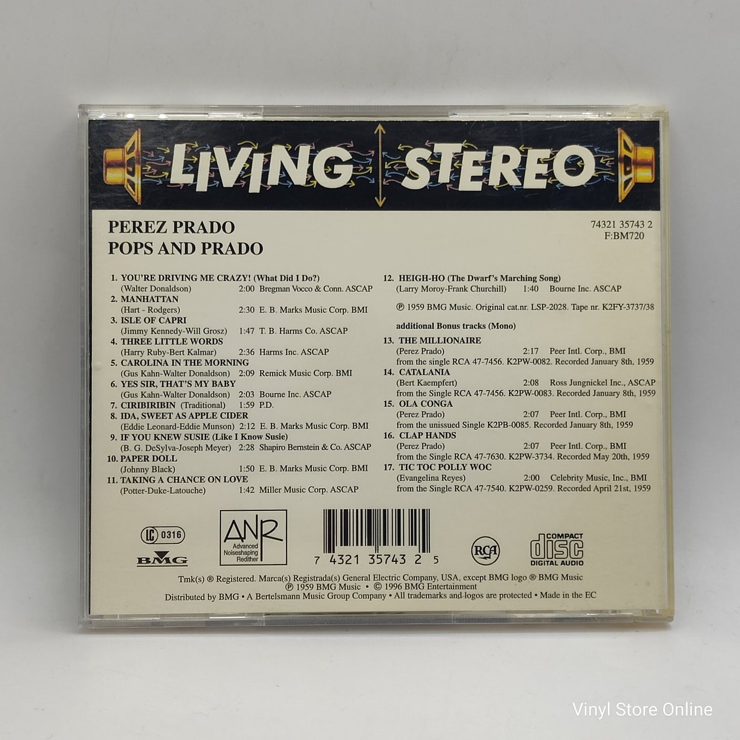 Perez Prado And His Orchestra - Pops And Prado (CD, Album, RE)