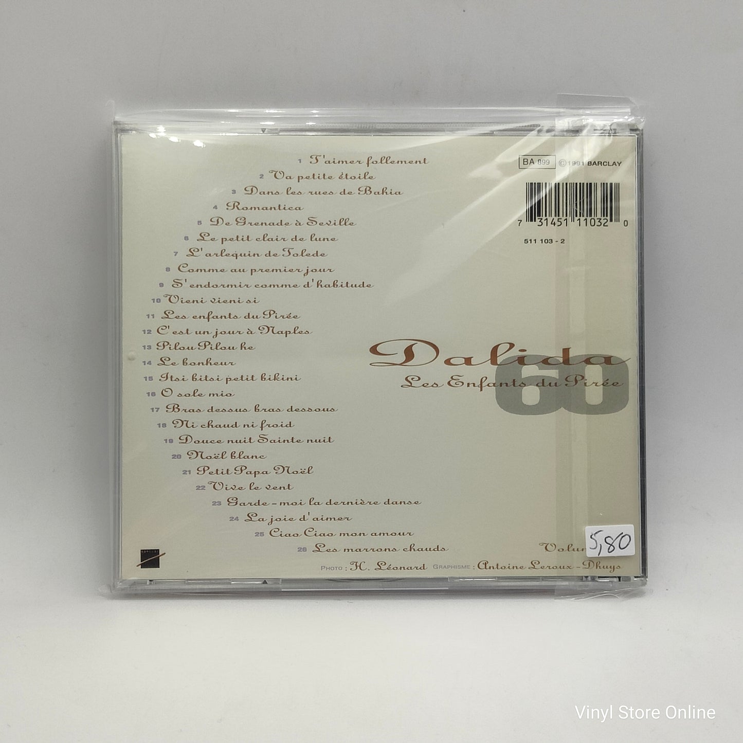 Dalida - 60 - Les Enfants Du Pirée - Volume 4 (CD, Comp)