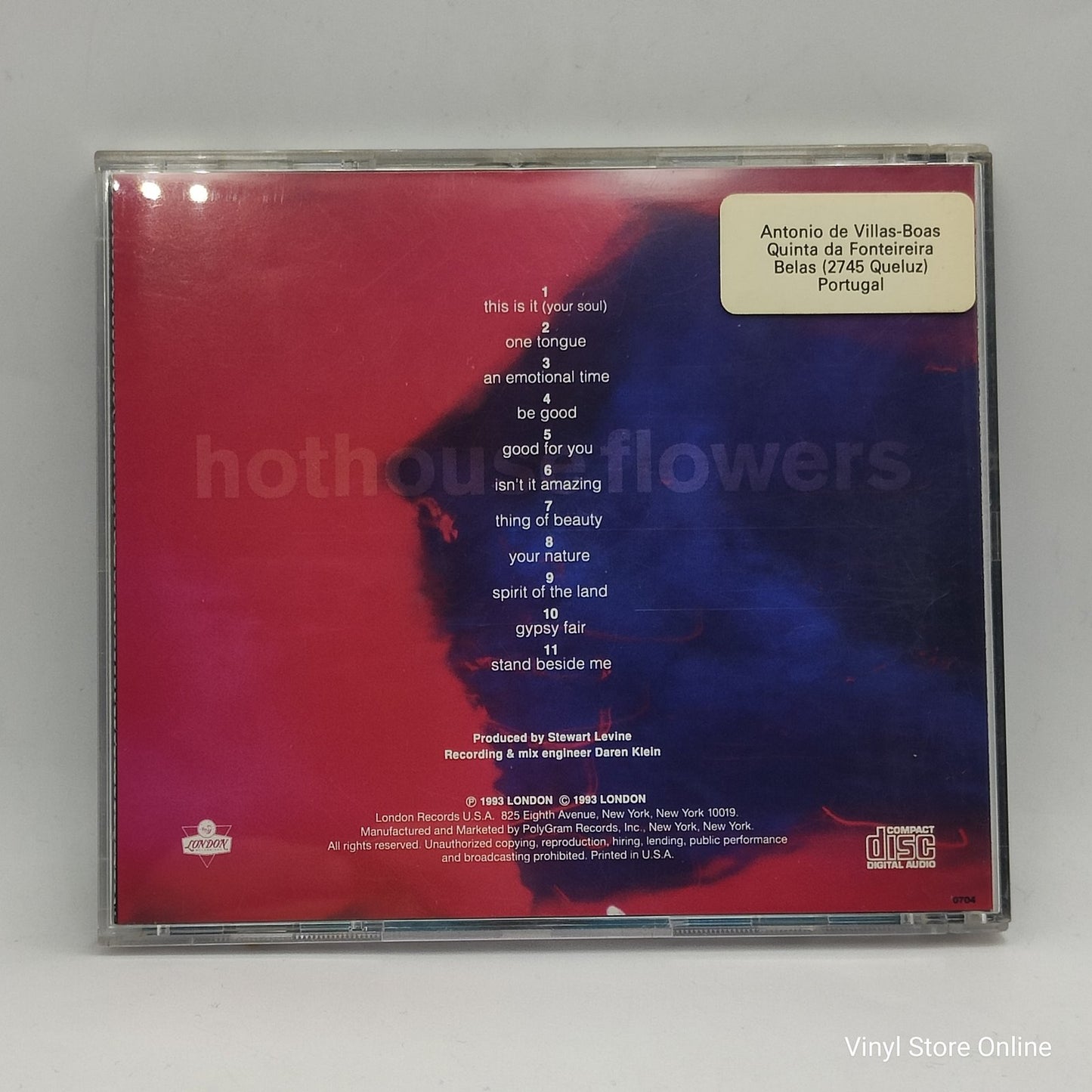 Hothouse Flowers - Songs From The Rain (CD, Album)