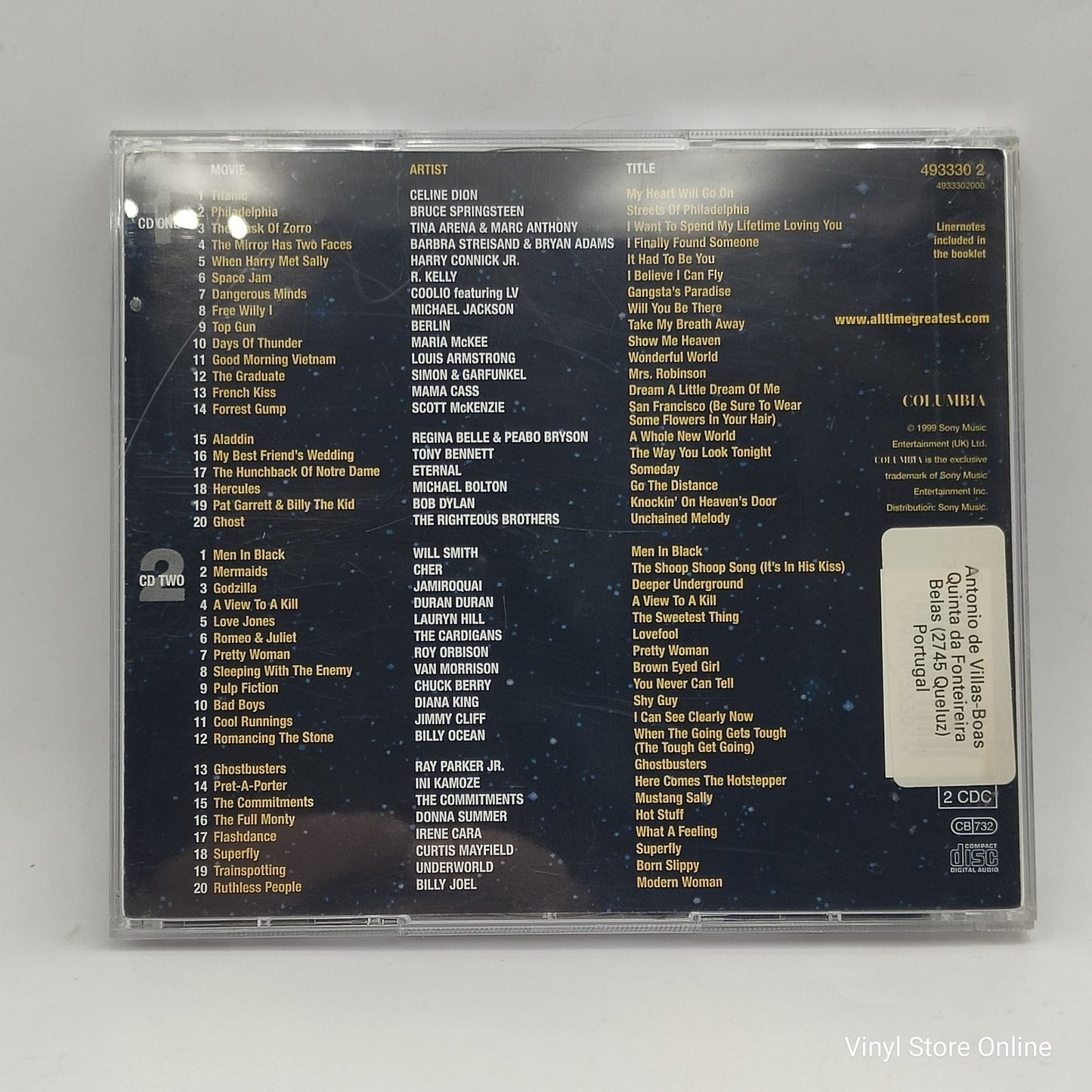 Various - The All Time Greatest Movie Songs Vol. 1 (2xCD, Comp)