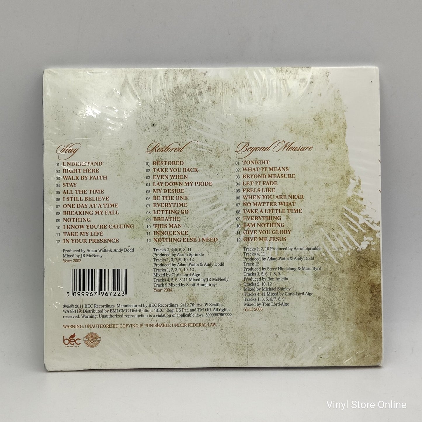 Jeremy Camp - Stay / Restored / Beyond Measure (CD, Comp)