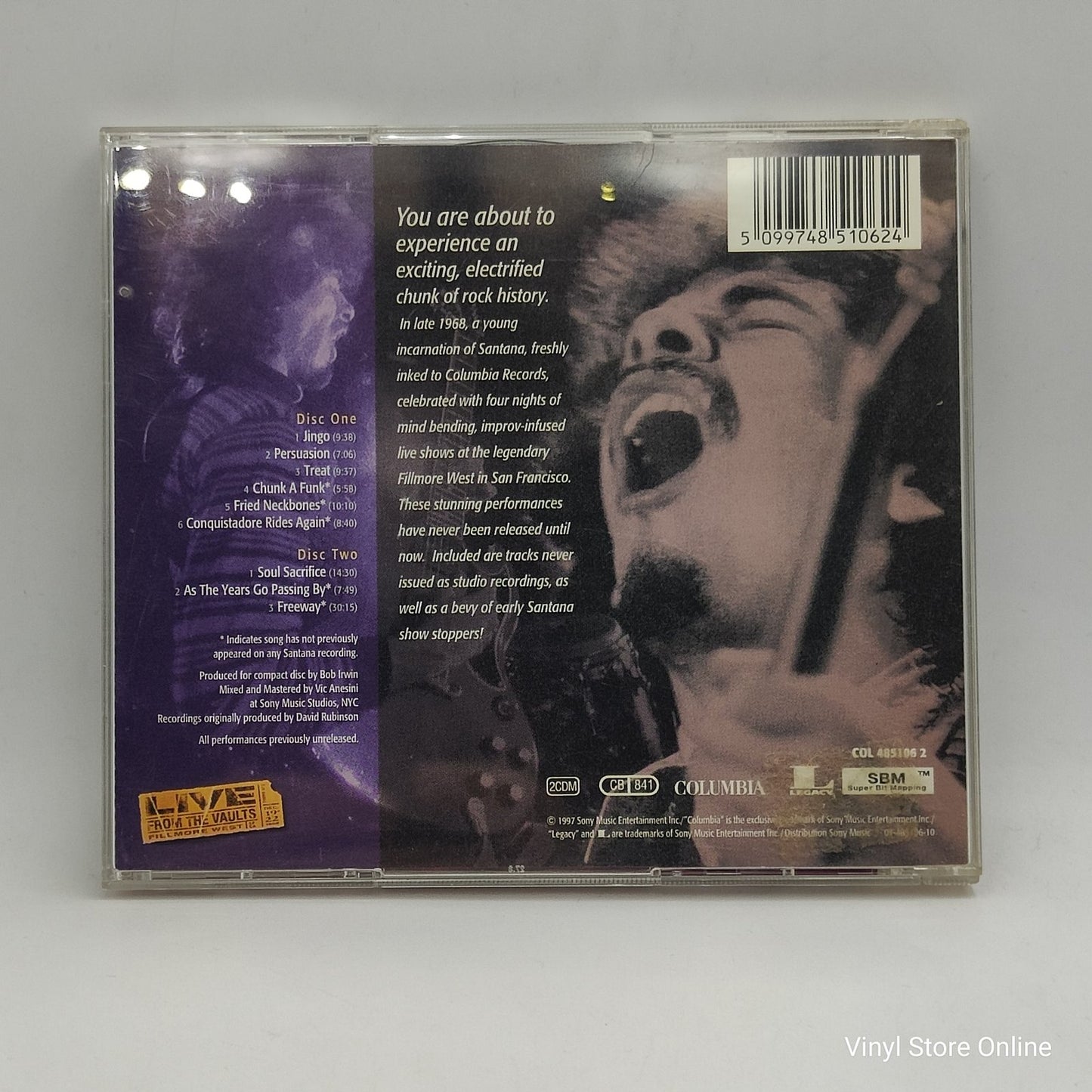 Santana - Live At The Fillmore '68 (CD, Album)