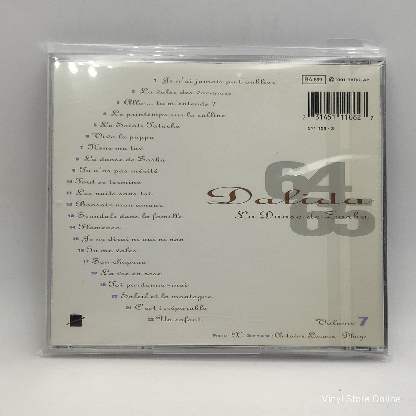 Dalida - La Danse De Zorba - Volume 7 (CD, Comp)