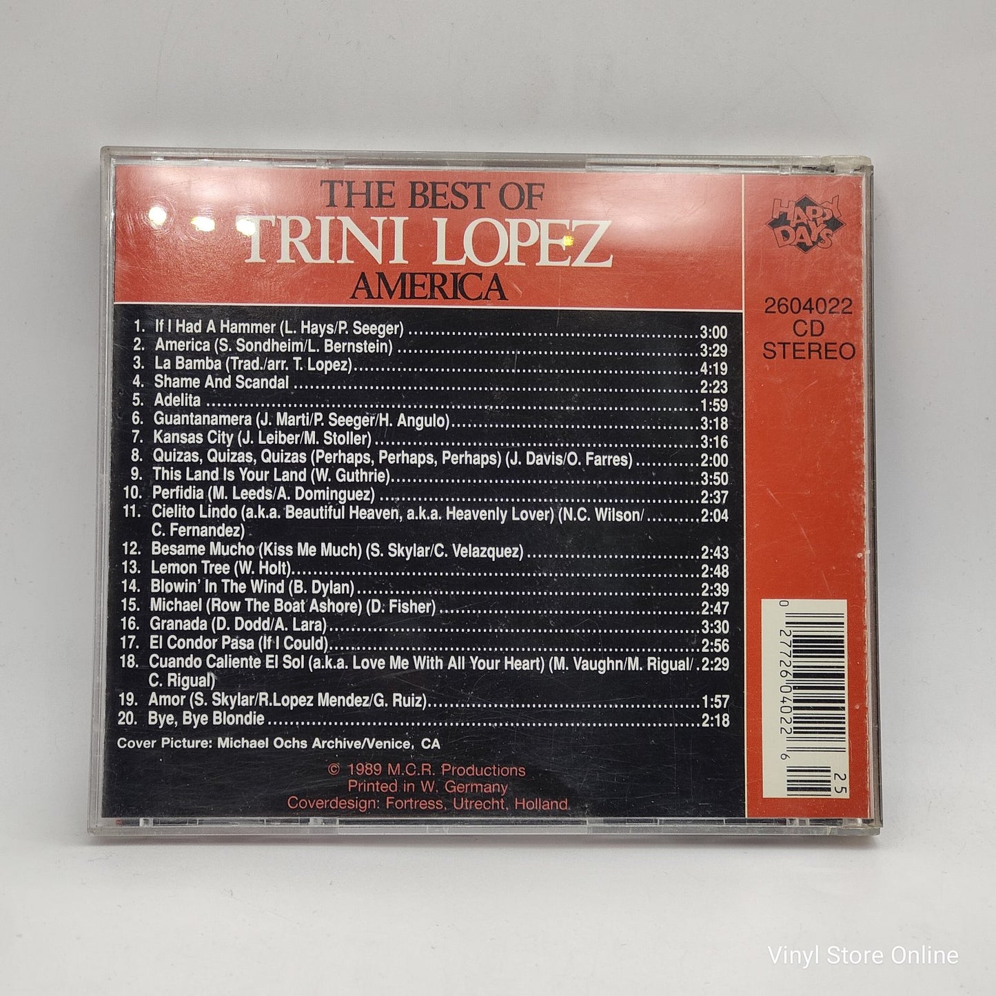 Trini Lopez - The Best Of Trini Lopez America (CD, Comp)