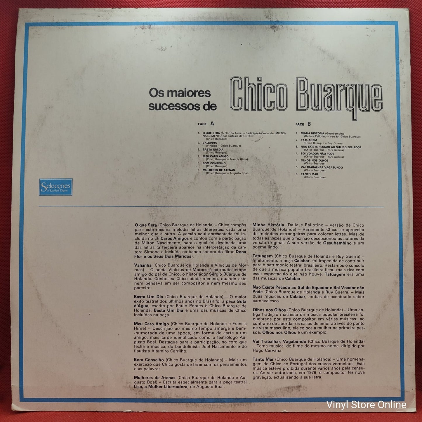 Chico Buarque - Os Maiores Sucessos De Chico Buarque (LP, Comp)