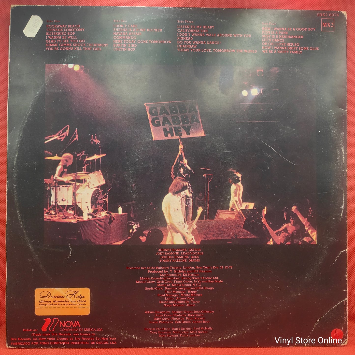 Ramones – It's Alive (LP, Album, Gat)