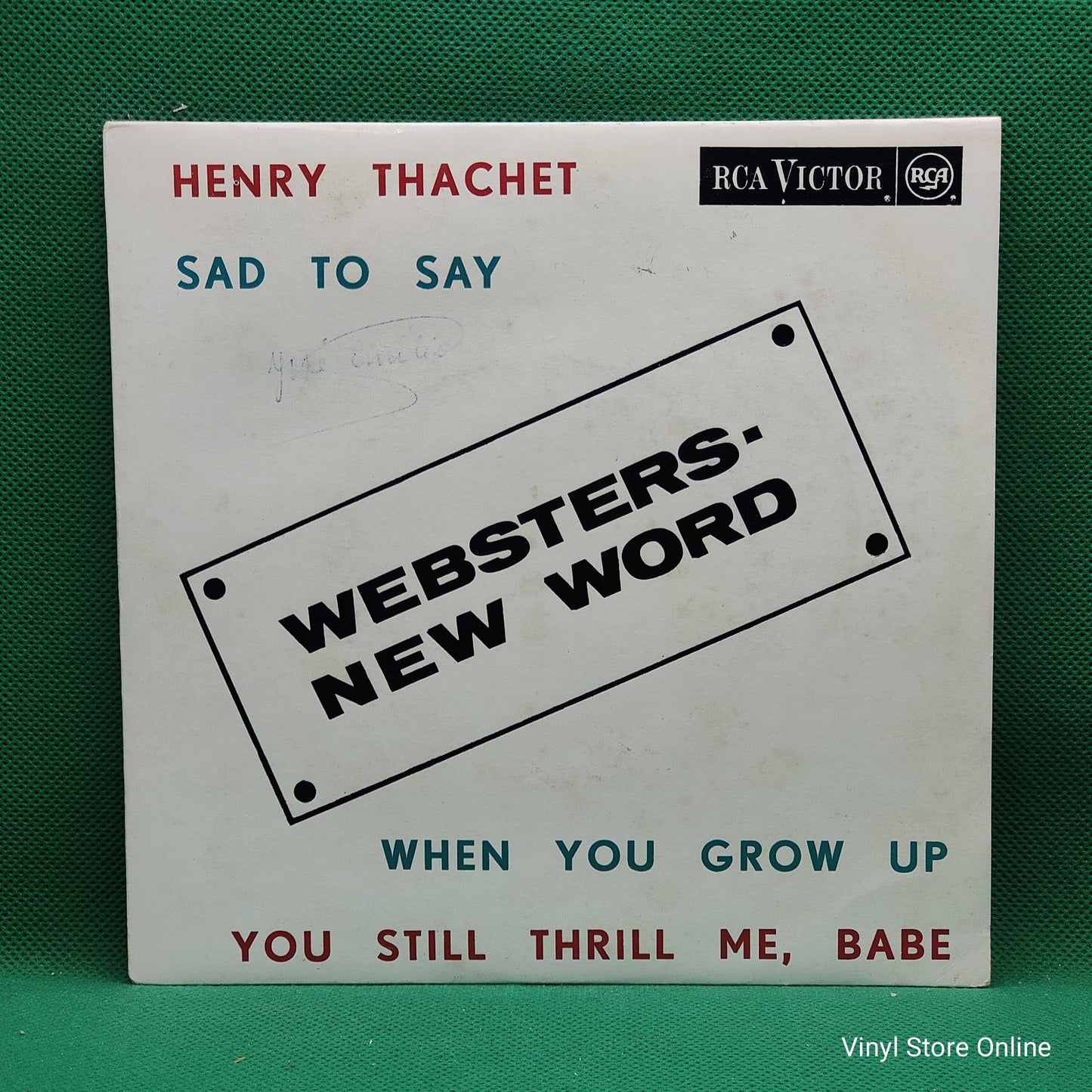 Webster's New Word - Sad To Say (7", EP, Mono)