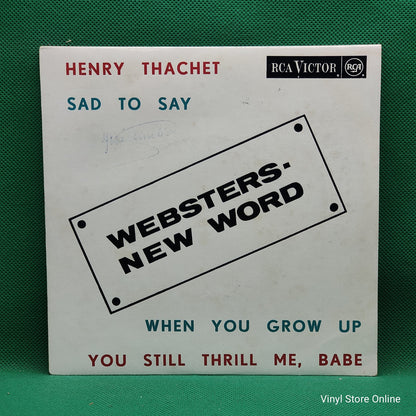 Webster's New Word - Sad To Say (7", EP, Mono)
