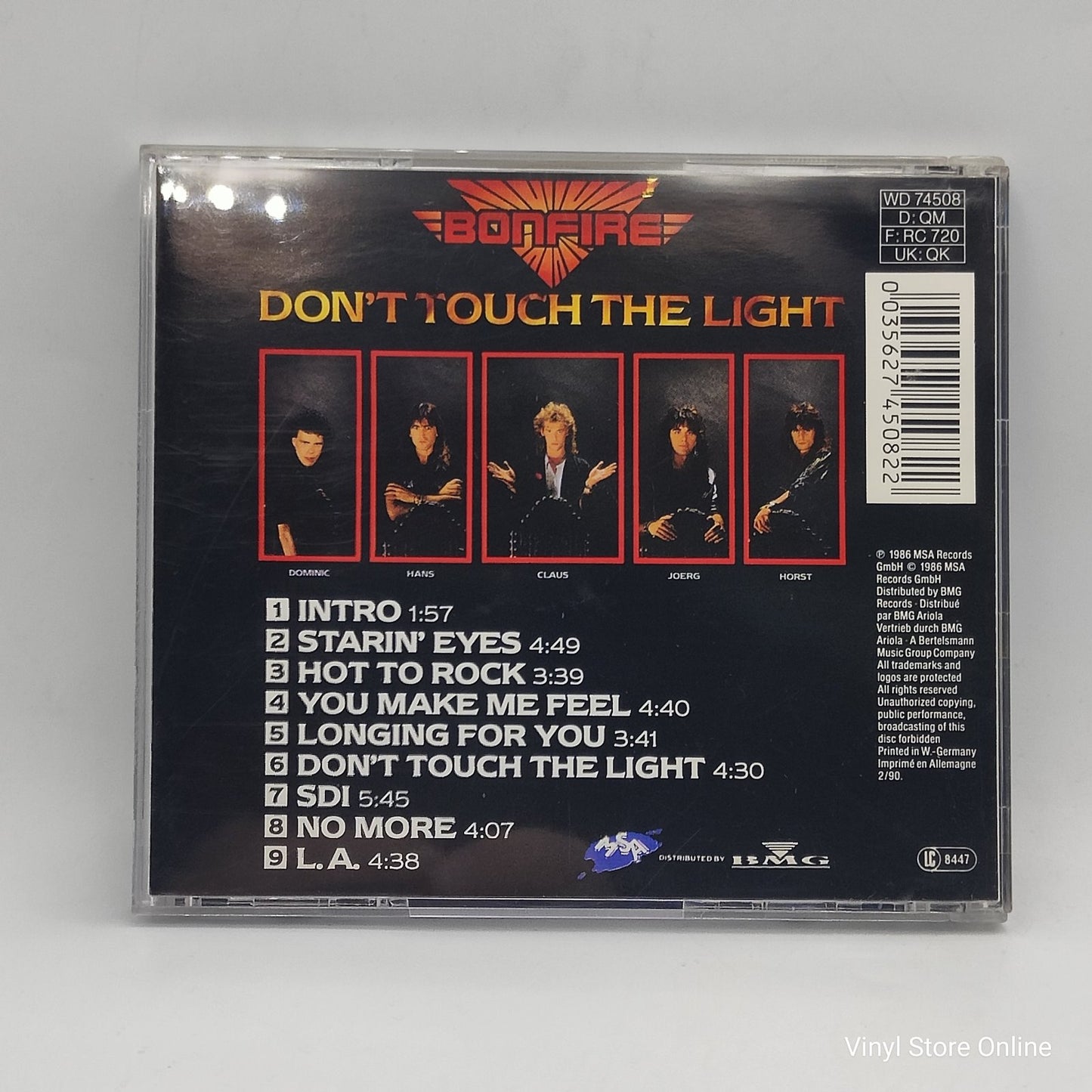 Bonfire - Don't Touch The Light (CD, Album)