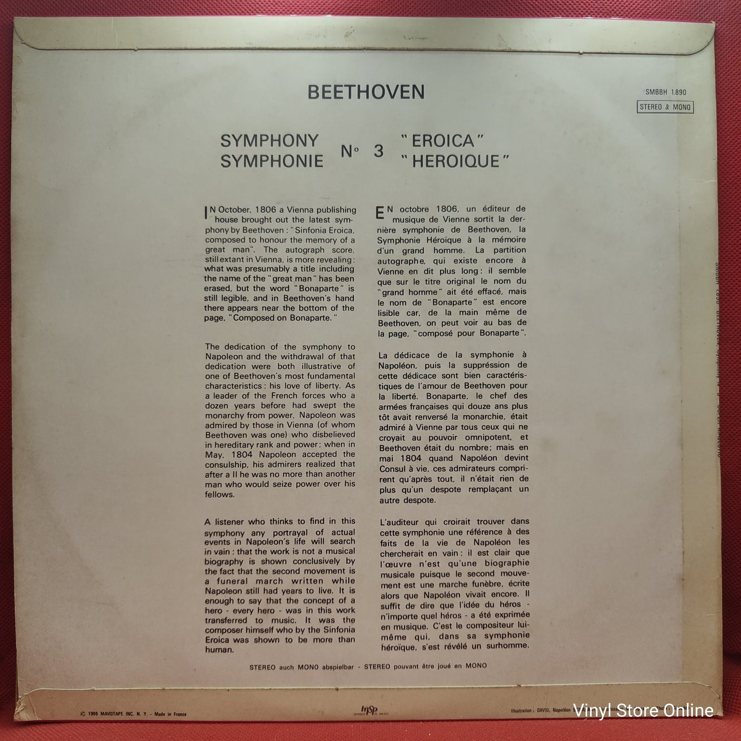 Beethoven / Sudwestfunk Orchestra Baden Baden - Symphony Nº3 Eroica