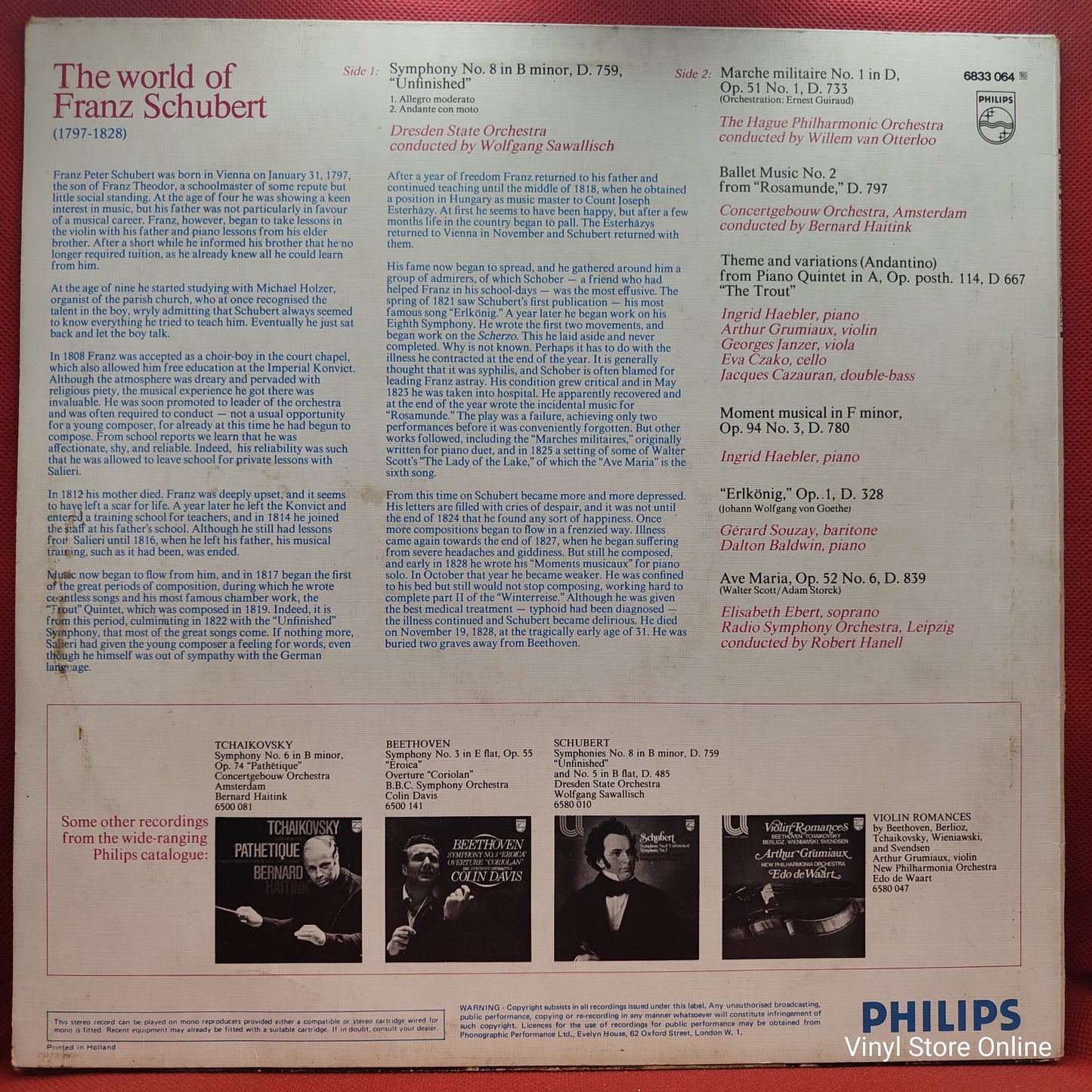 Franz Schubert - The World Of Schubert (LP, Comp)