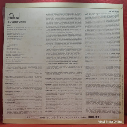 Beethoven / Weber / Mendelssohn / Auber / Smetana - Ouvertures Célèbres (LP, Comp, Mono)