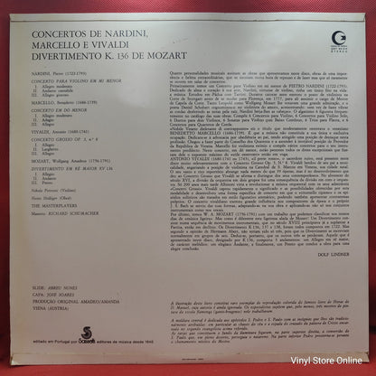 Nardini, Marcello, Vivaldi, Mozart - "The Masterplayers" - Concertos De Nardini, Marcello E Vivaldi - Divertimento K. 136 De Mozart (LP)