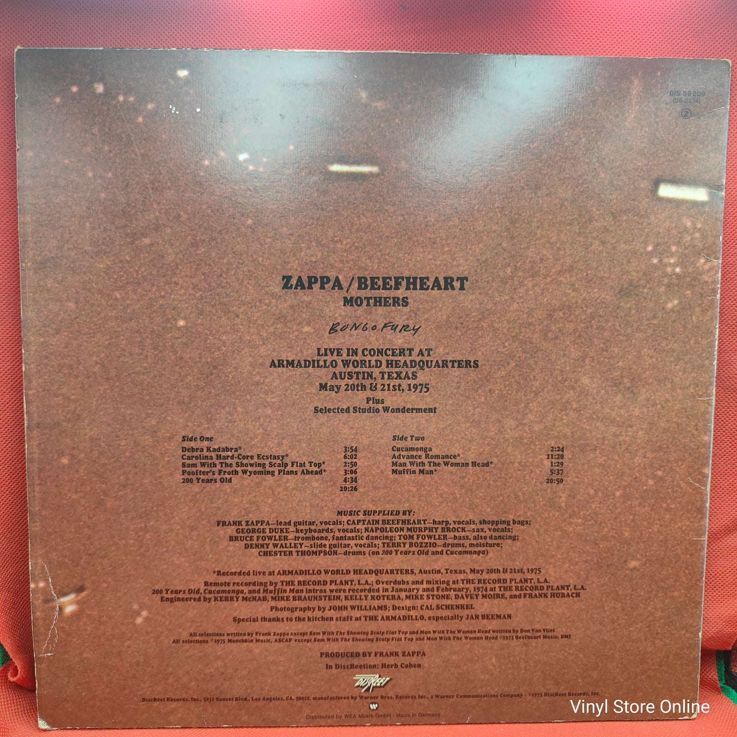 Zappa* / Beefheart* / Mothers* - Bongo Fury (LP, Album, RP)