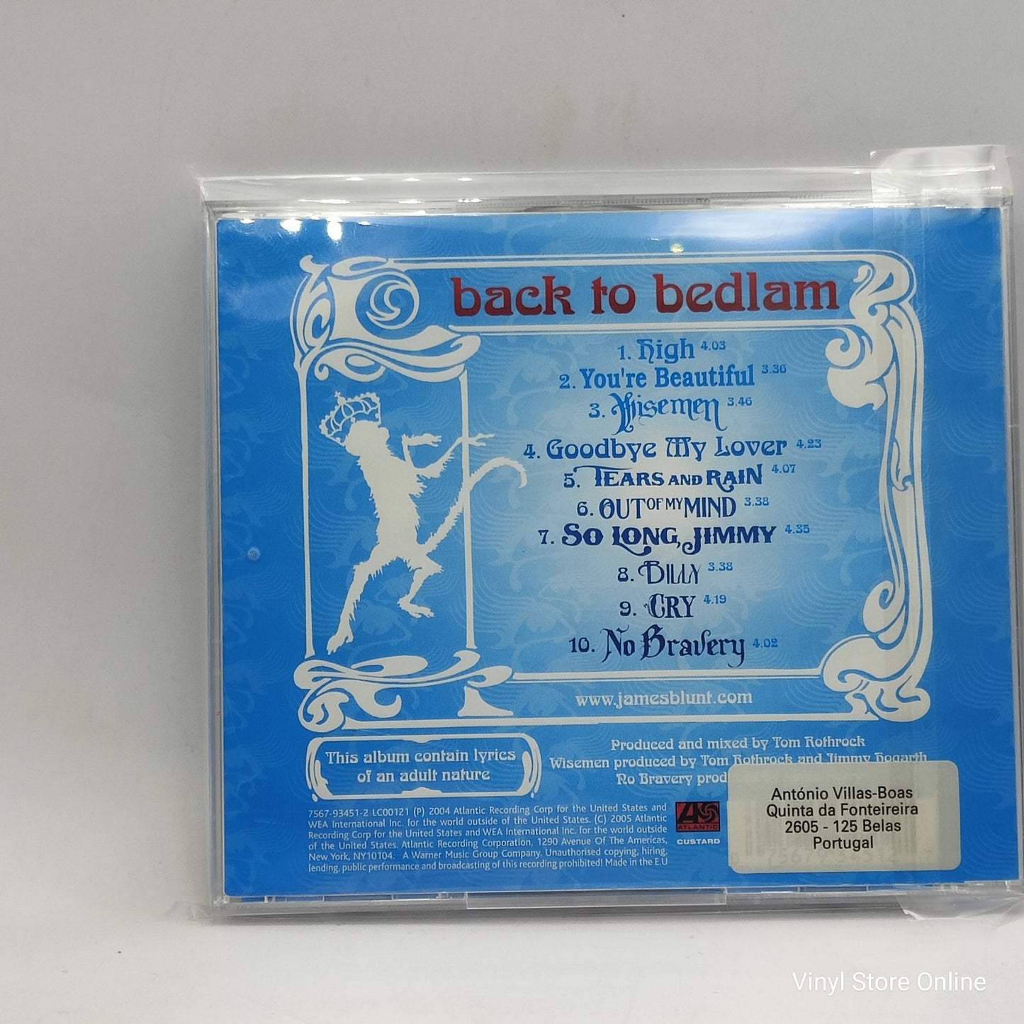 James Blunt - Back To Bedlam (CD, Album, RE)