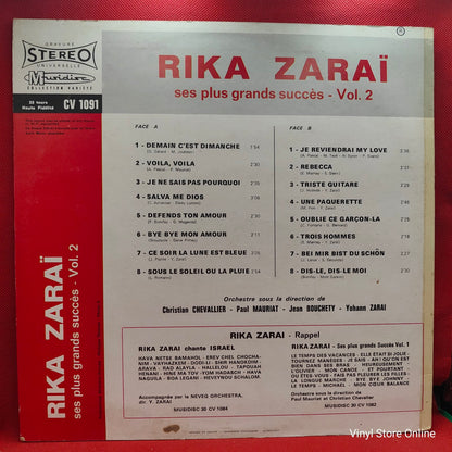 Rika Zarai* - Ses Plus Grands Succès - Vol. 2 (LP, Comp, RE)