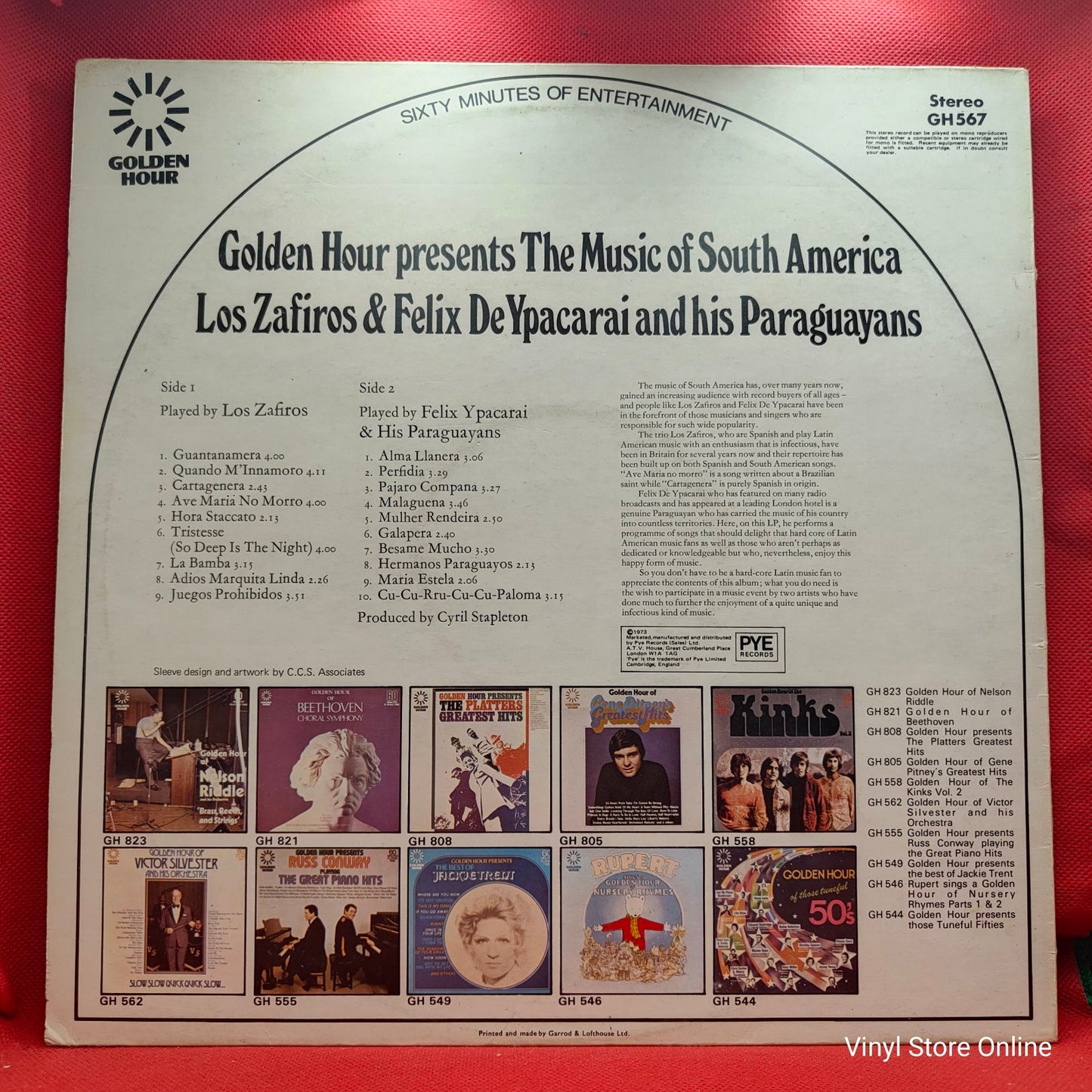 Los Zafiros (4) And Felix De Ypacarai And His Paraguayans* - The Music Of South America (LP, Comp, Emb)
